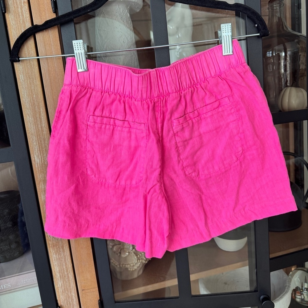 Lilly Pulitzer Linen Shorts Lilo bright neon pink 4” resort-wear vacation beach - Picture 5 of 5